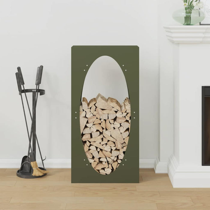 Suport pentru lemne de foc Verde măsline Oțel laminat la rece - WALTI WALTI