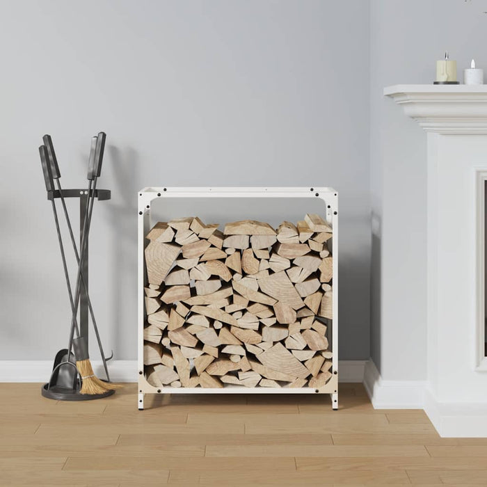 Suport pentru lemne de foc alb 60x28x65 cm Oțel laminat la rece - WALTI WALTI