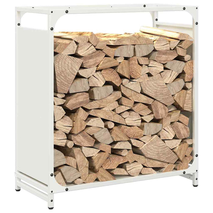 Suport pentru lemne de foc alb 60x28x65 cm Oțel laminat la rece - WALTI WALTI