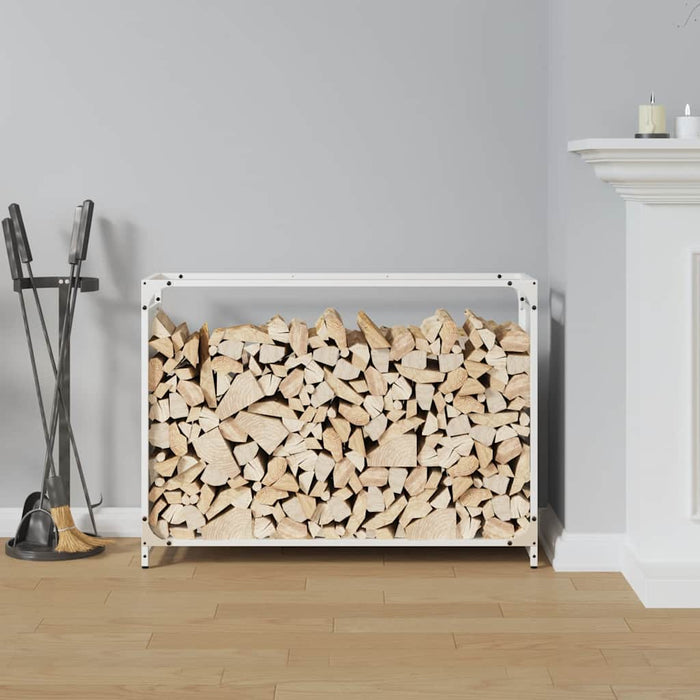 Suport pentru lemne de foc alb 90x28x65 cm Oțel laminat la rece - WALTI WALTI
