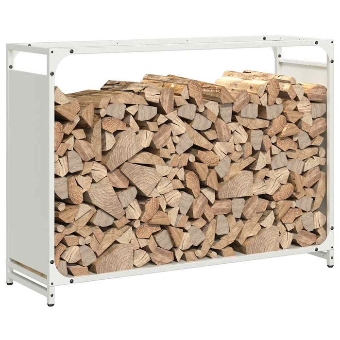 Suport pentru lemne de foc alb 90x28x65 cm Oțel laminat la rece - WALTI WALTI