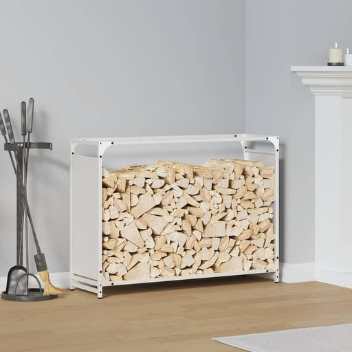 Suport pentru lemne de foc alb 90x28x65 cm Oțel laminat la rece - WALTI WALTI