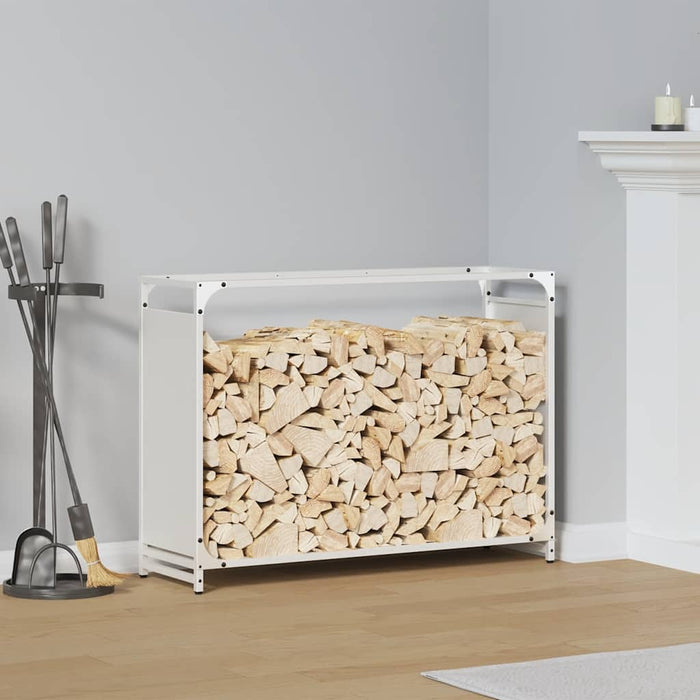 Suport pentru lemne de foc alb 90x28x65 cm Oțel laminat la rece - WALTI WALTI
