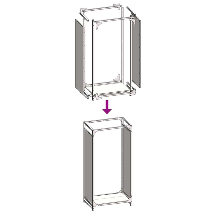 Suport pentru lemne de foc alb 44x28x90 cm Oțel laminat la rece WALTI