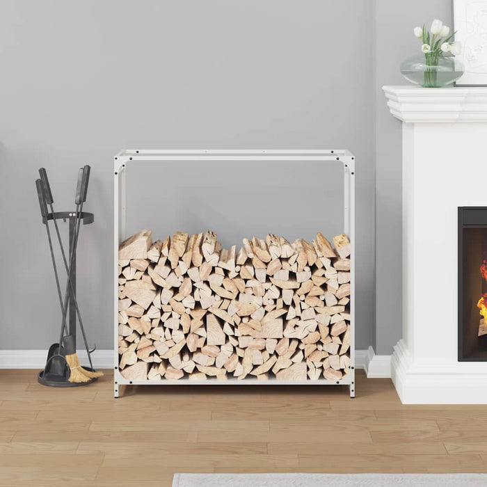 Suport pentru lemne de foc alb 90x28x90 cm Oțel laminat la rece - WALTI WALTI