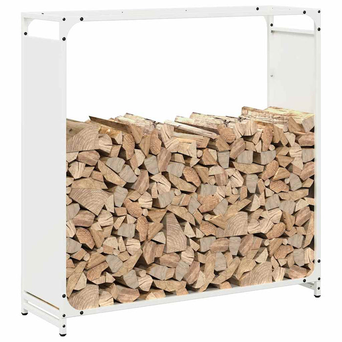 Suport pentru lemne de foc alb 90x28x90 cm Oțel laminat la rece - WALTI WALTI