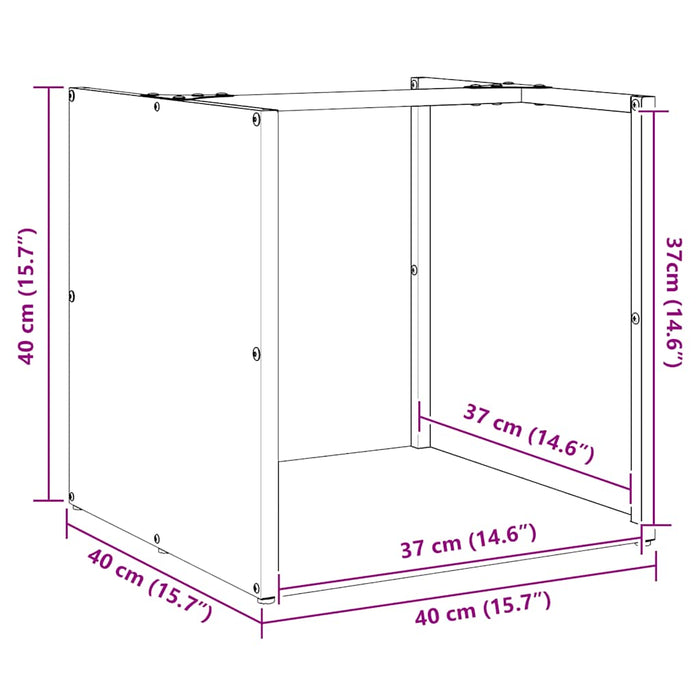 Suport pentru lemne de foc alb 40x40x40 cm Oțel laminat la rece - WALTI WALTI