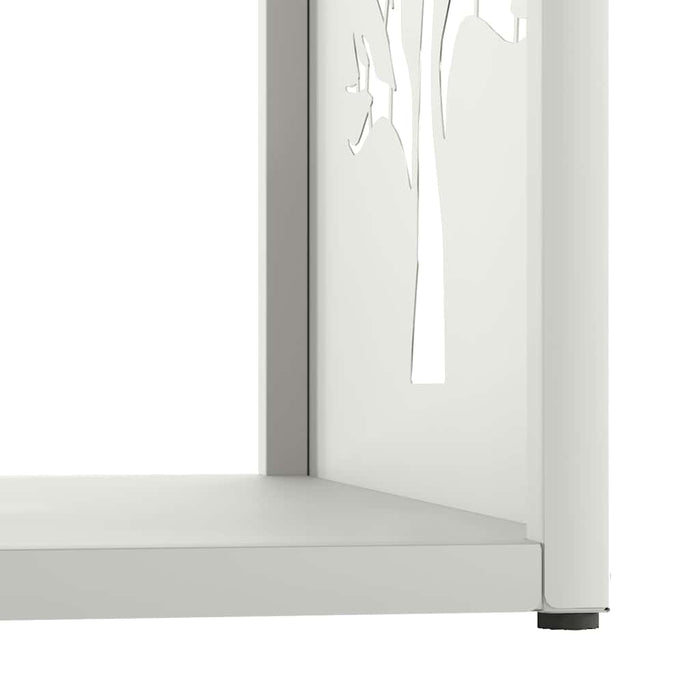 Suport pentru lemne de foc alb 40x40x40 cm Oțel laminat la rece - WALTI WALTI