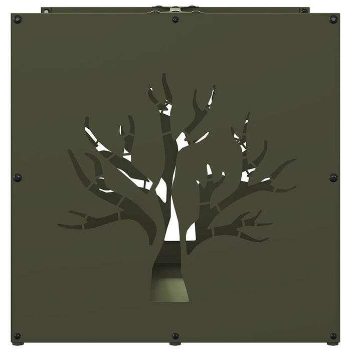 Suport pentru lemne de foc Verde măsline Oțel laminat la rece - WALTI WALTI