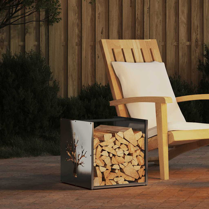 Suport pentru lemne de foc 40x40x40 cm oțel inoxidabil - WALTI WALTI