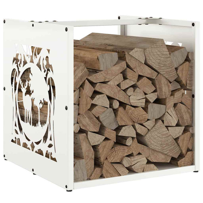 Suport pentru lemne de foc alb 40x40x40 cm Oțel laminat la rece - WALTI WALTI