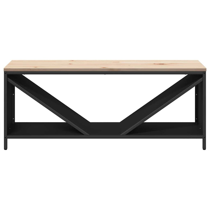 Suport pentru lemne de foc cu blat lemn negru 100,5x35,5x40 cm - WALTI WALTI