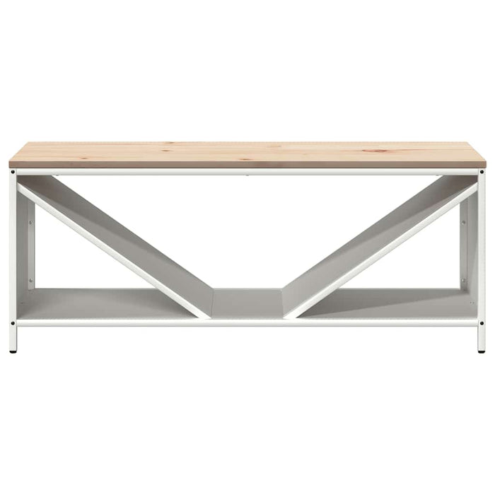Suport pentru lemne de foc cu blat lemn alb 100,5x35,5x40 cm - WALTI WALTI
