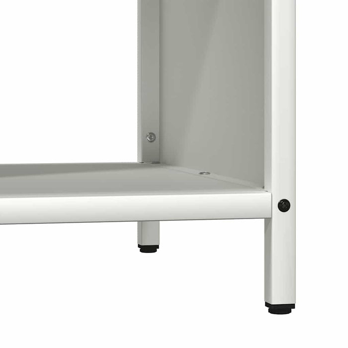 Suport pentru lemne de foc cu blat lemn alb 100,5x35,5x40 cm - WALTI WALTI
