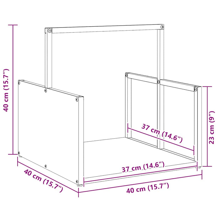 Suport pentru lemne de foc alb 40x40x40 cm Oțel laminat la rece - WALTI WALTI