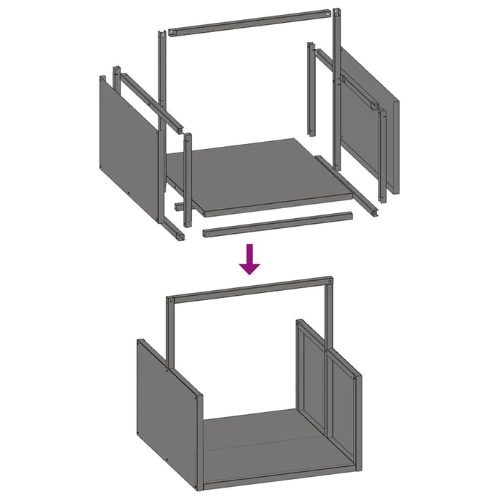 Suport pentru lemne de foc Antracit Oțel laminat la rece - WALTI WALTI
