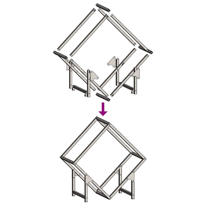 Suport pentru lemne de foc negru Oțel laminat la rece - WALTI WALTI