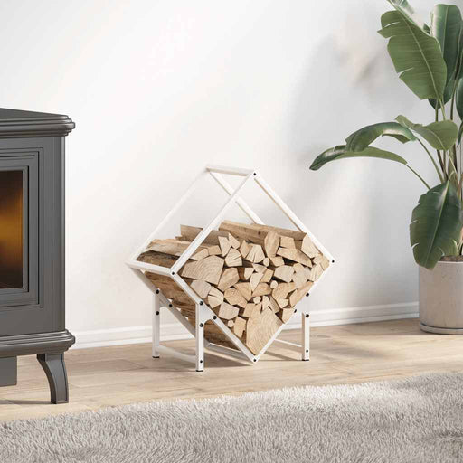 Suport pentru lemne de foc alb 50x25x50 cm Oțel laminat la rece - WALTI WALTI