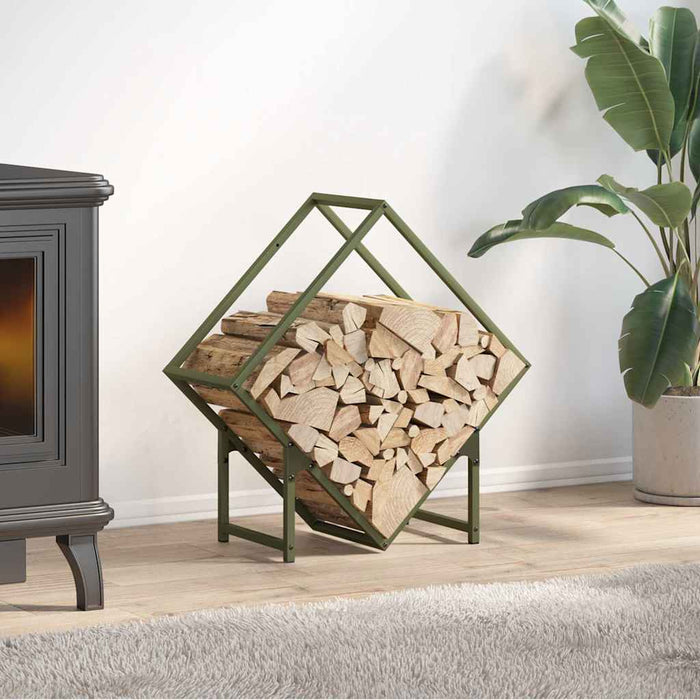 Suport pentru lemne de foc Verde măsline Oțel laminat la rece - WALTI WALTI