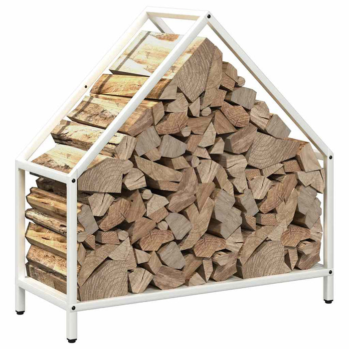 Suport pentru lemne de foc alb 60x25x60 cm Oțel laminat la rece - WALTI WALTI