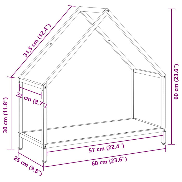 Suport pentru lemne de foc alb 60x25x60 cm Oțel laminat la rece - WALTI WALTI