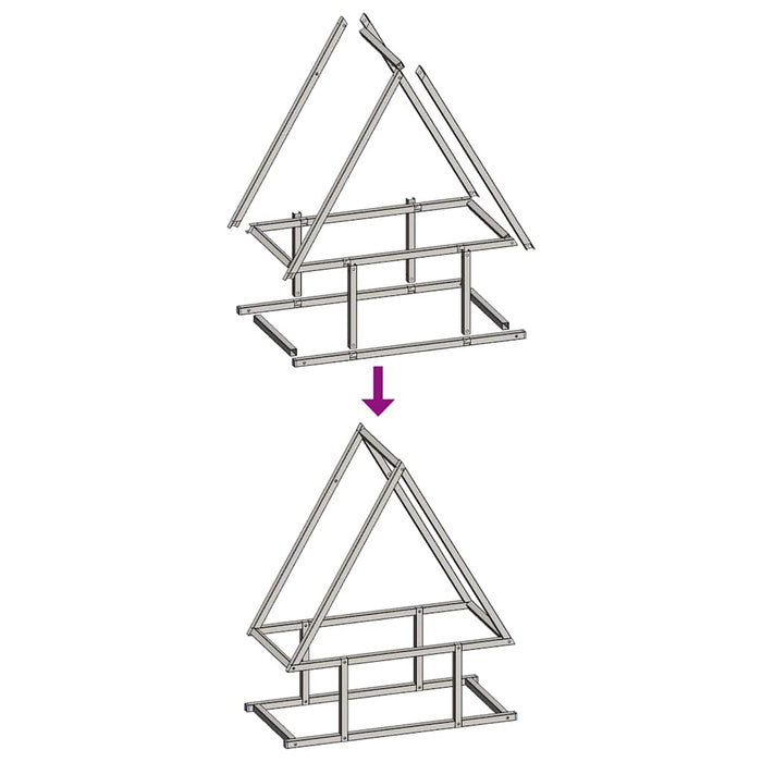 Suport pentru lemne de foc negru Oțel laminat la rece - WALTI WALTI