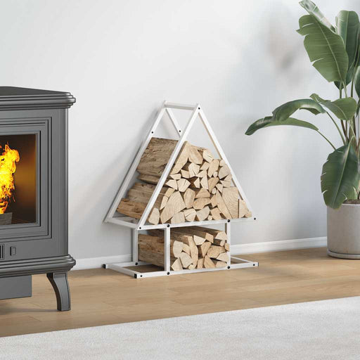 Suport pentru lemne de foc alb 50x25x60 cm Oțel laminat la rece - WALTI WALTI