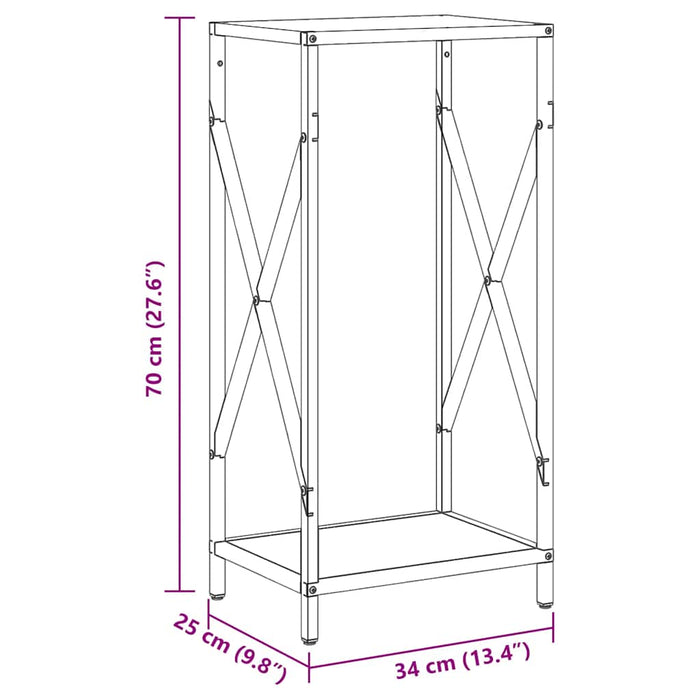 Suport pentru lemne de foc alb 34x25x70 cm Oțel laminat la rece - WALTI WALTI