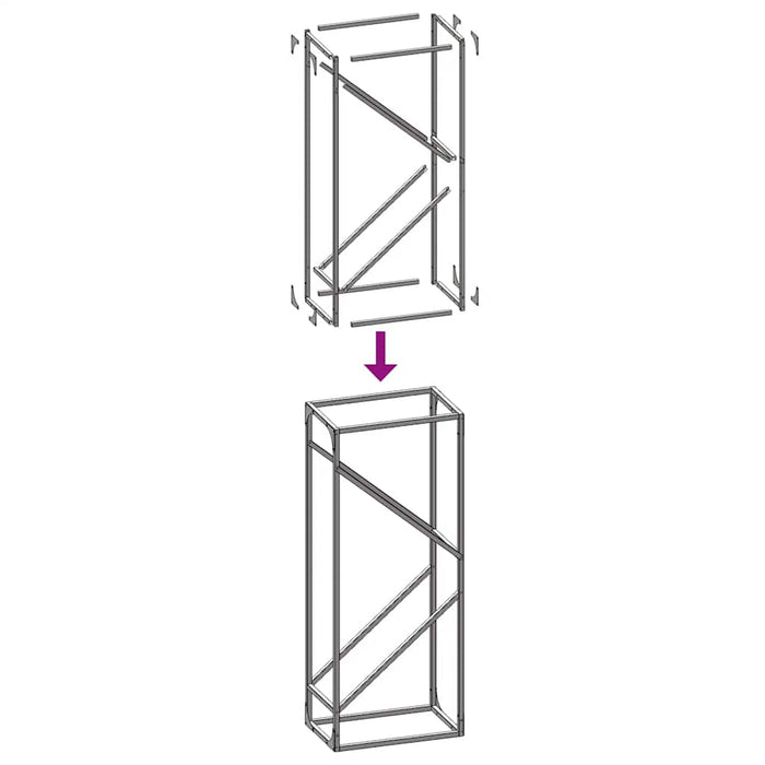 Suport pentru lemne de foc Antracit Oțel laminat la rece - WALTI WALTI