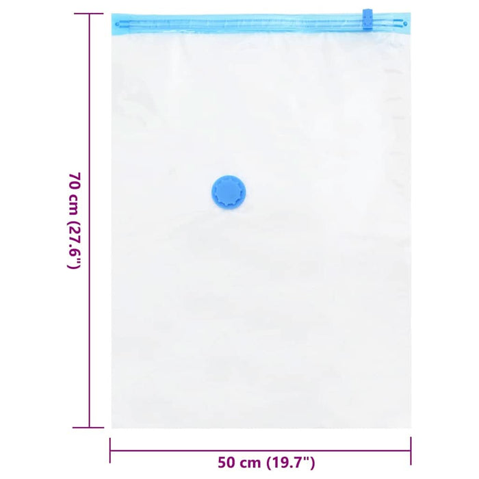 Pungi de stocare 5 pcs Transparent și Albastru 70 x 50 cm - WALTI WALTI