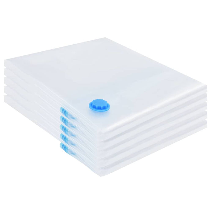 Pungi de stocare 5 pcs Transparent și Albastru 100 x 80 cm - WALTI WALTI