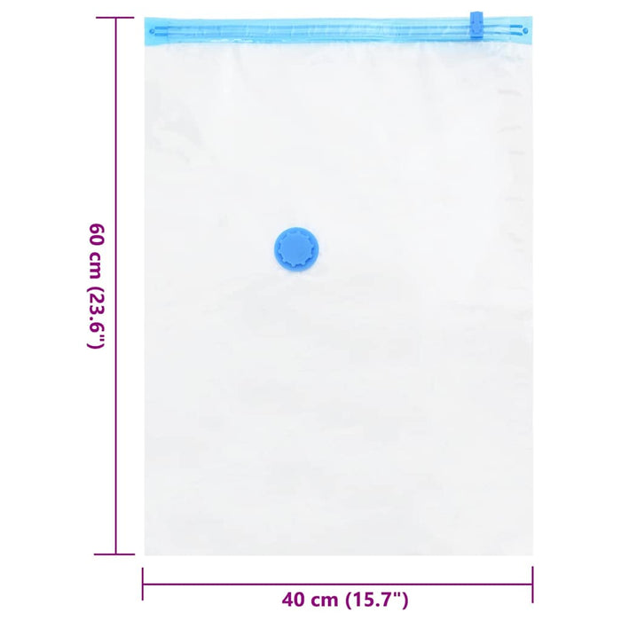 Pungi de stocare 5 pcs Transparent și Albastru 60 x 40 cm - WALTI WALTI