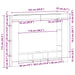 Cabinet TV Pe perete Lemn vechi 152 x 22 x 113 cm Lemn compozit - WALTI WALTI