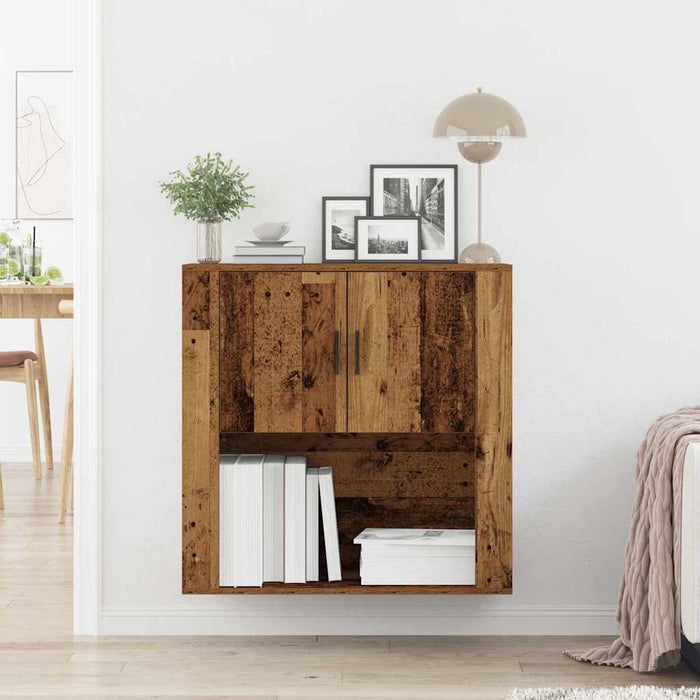 Dulap de perete cu ușă Lemn vechi 80 x 33 x 80 cm Lemn compozit - WALTI WALTI