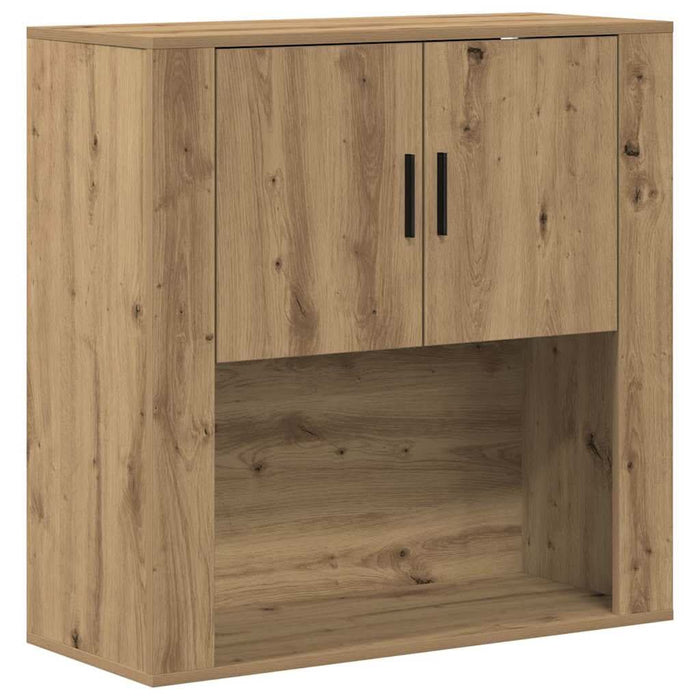Dulap de perete stejar artizanal 80 x 33 x 80 cm Lemn compozit - WALTI WALTI