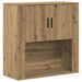 Dulap de perete stejar artizanal 80 x 33 x 80 cm Lemn compozit - WALTI WALTI