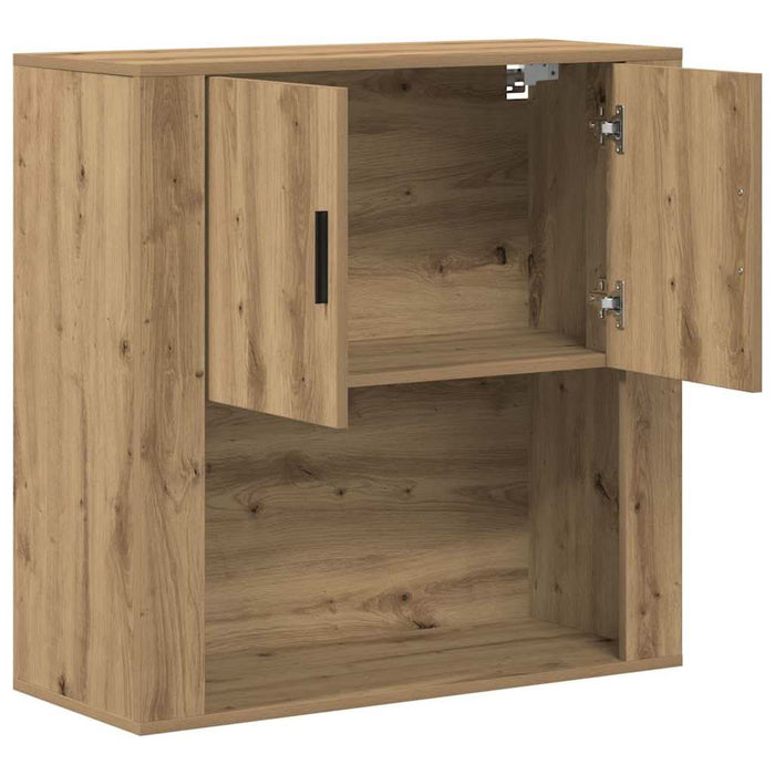 Dulap de perete stejar artizanal 80 x 33 x 80 cm Lemn compozit - WALTI WALTI
