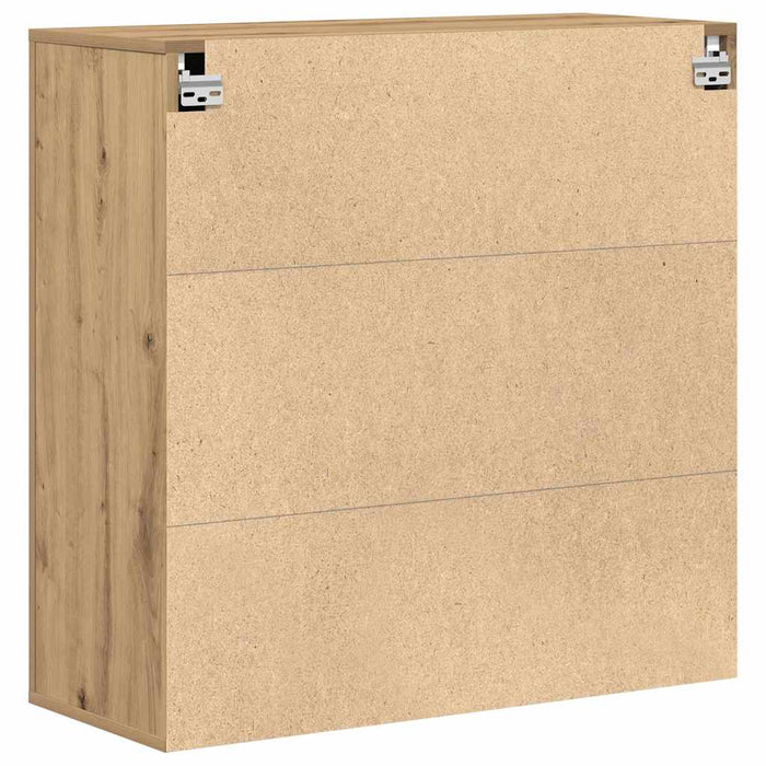 Dulap de perete stejar artizanal 80 x 33 x 80 cm Lemn compozit - WALTI WALTI