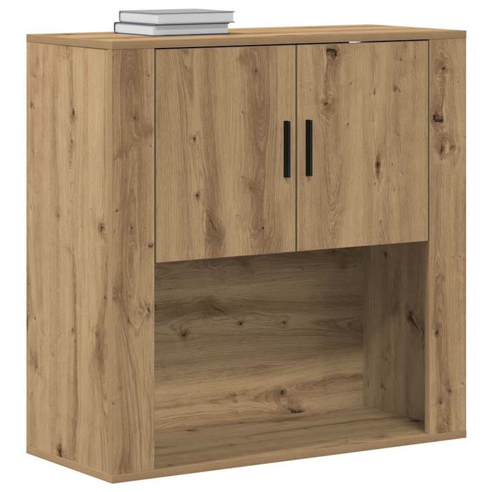 Dulap de perete stejar artizanal 80 x 33 x 80 cm Lemn compozit - WALTI WALTI