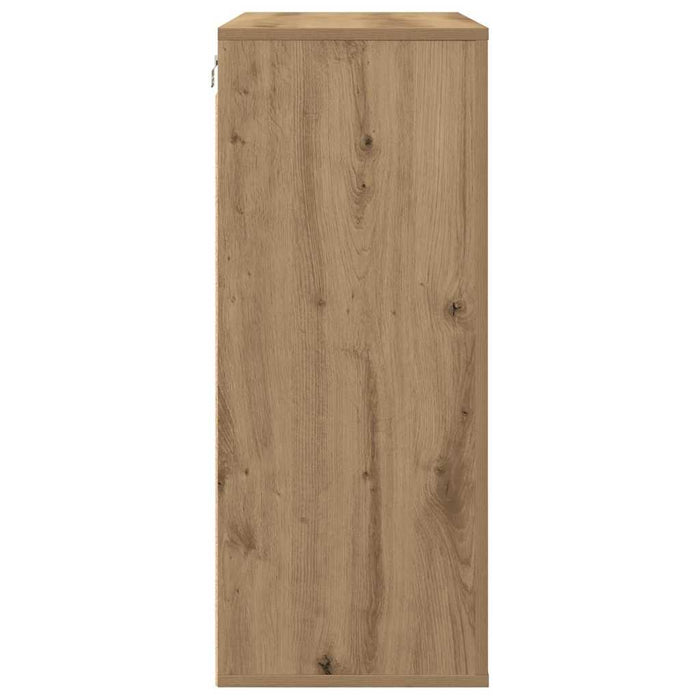 Dulap de perete stejar artizanal 80 x 33 x 80 cm Lemn compozit - WALTI WALTI