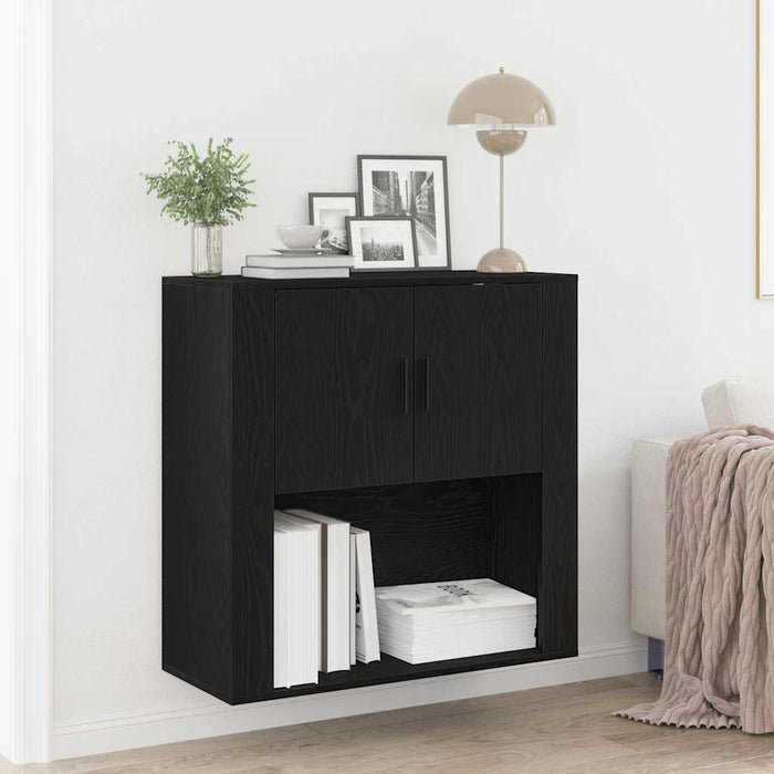 Dulap de perete Stejar negru 80 x 33 x 80 cm Lemn compozit - WALTI WALTI