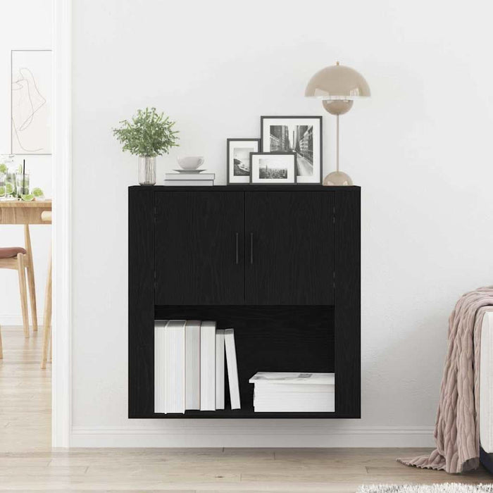 Dulap de perete Stejar negru 80 x 33 x 80 cm Lemn compozit - WALTI WALTI
