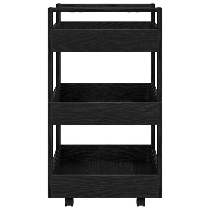 Troler de Bucătărie Stejar negru 60 x 45 x 80 cm Lemn compozit - WALTI WALTI