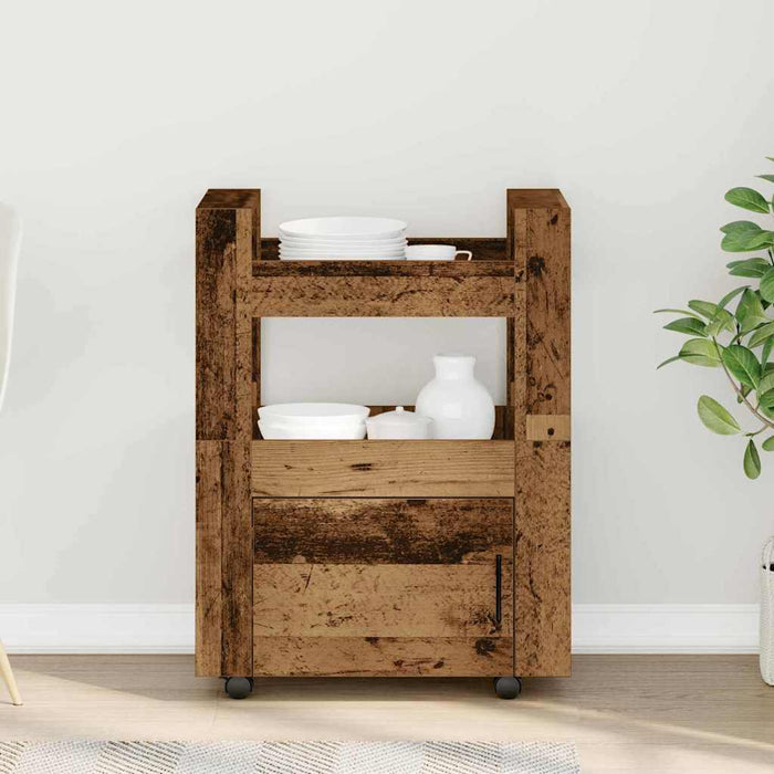 Troler de Bucătărie Lemn vechi 60 x 45 x 80 cm Lemn compozit - WALTI WALTI
