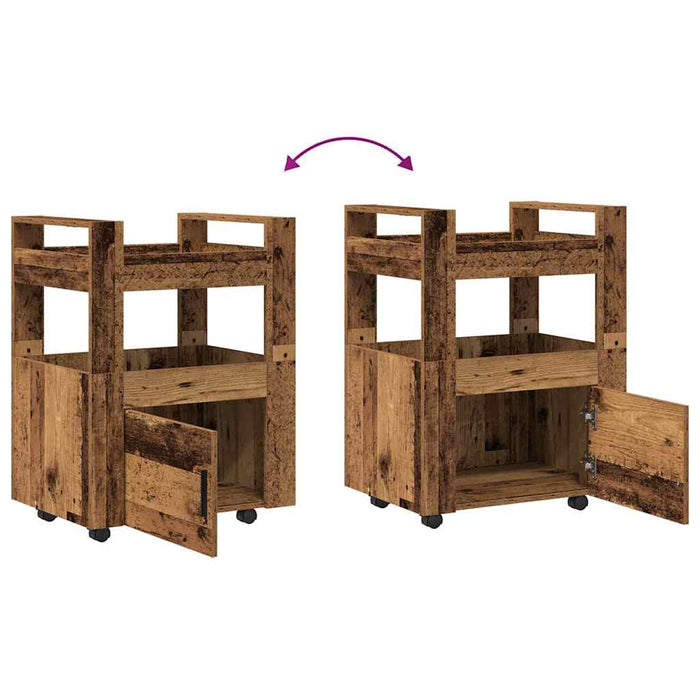 Troler de Bucătărie Lemn vechi 60 x 45 x 80 cm Lemn compozit - WALTI WALTI