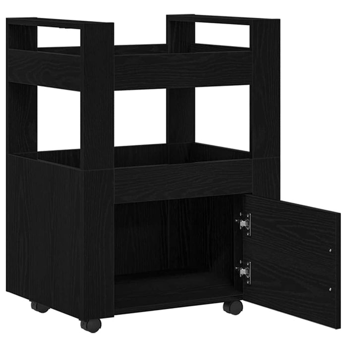 Troler de Bucătărie Stejar negru 60 x 45 x 80 cm Lemn compozit - WALTI WALTI