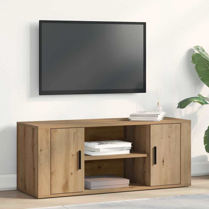Dulap TV stejar artizanal 100 x 35 x 40 cm Lemn compozit - WALTI WALTI