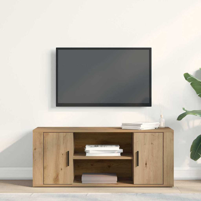 Dulap TV stejar artizanal 100 x 35 x 40 cm Lemn compozit - WALTI WALTI
