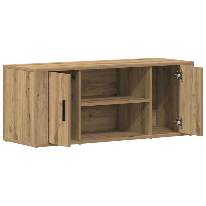Dulap TV stejar artizanal 100 x 35 x 40 cm Lemn compozit - WALTI WALTI