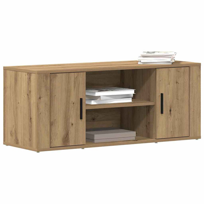 Dulap TV stejar artizanal 100 x 35 x 40 cm Lemn compozit - WALTI WALTI
